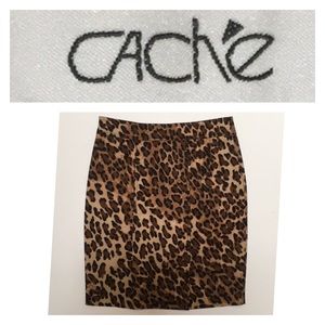 CACHE leapard print pencil skirt